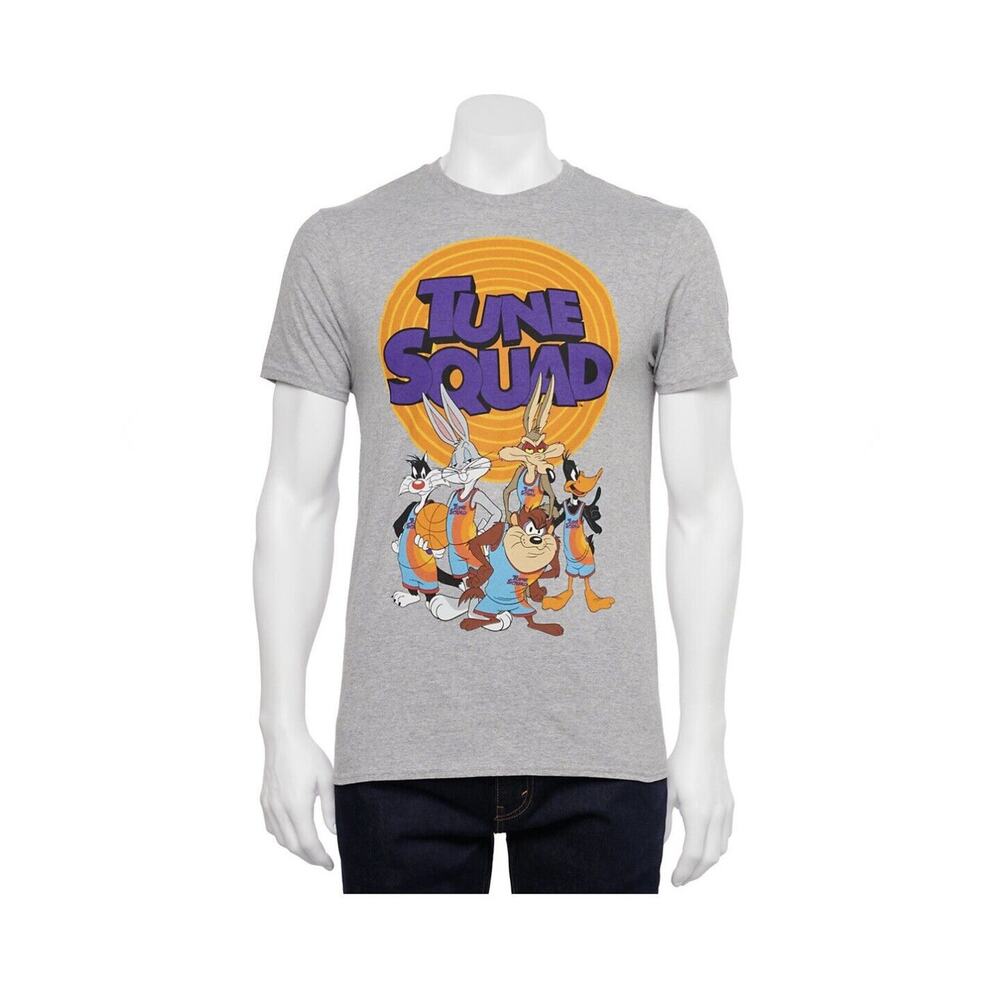 Space Jam A New Legacy Tune Squad Gray Crew Neck Short Sleeve T Shirt Size XL